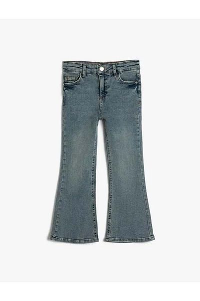 Koton Îmbrăcăminte pentru fete Pantaloni 4WKG40004AD Light Indigo Light Indigo