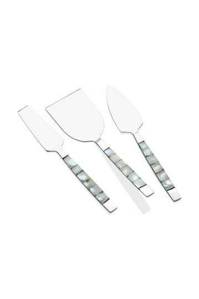 The Mia Pearl White Cheese Serving Set - 3 Pieces CKB0175