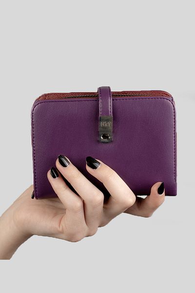 HKY Small Size Women's Wallet with Wooden Box