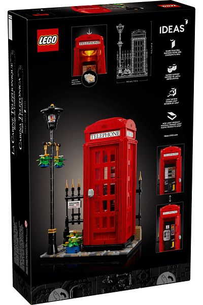 LEGO NewsSale Ideas Red London Telephone Booth 21347 - مجموعة بناء النماذج للبالغين (146