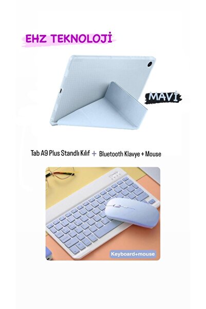 EHZ TEKNOLOJİ Galaxy Tab A9 Plus 11 Inç Uyumlu Standlı Tablet Kılıf + Bluetoo...