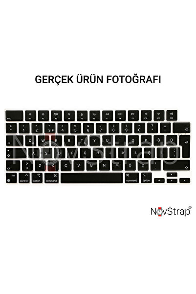 NovStrap حافظة فضية + حافظة لوحة مفاتيح سوداء + فيلم متوافق مع Apple Macbook Pro 14 بوصة M3 Chip A2992 A2918
