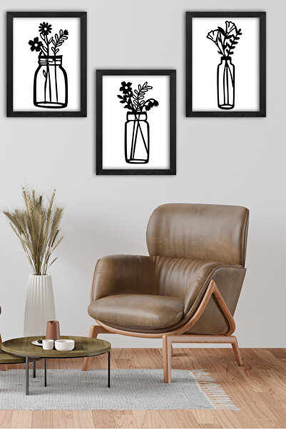 Artavessa 3 Parça Çerçeve Görünümlü Mdf Tablo Seti