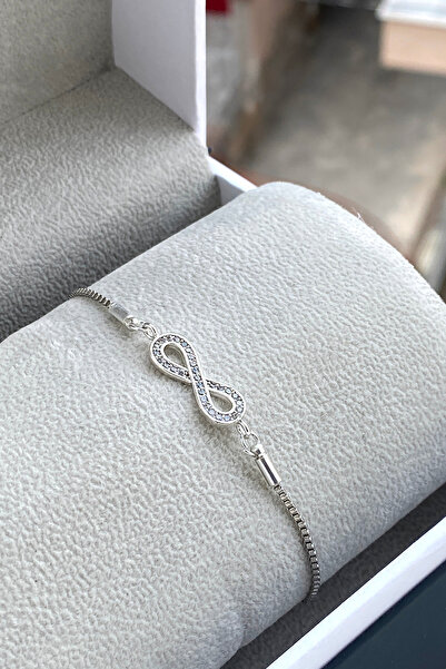 TAKIPORT الزركون قابل للتعديل اللون الفضي إنفينيتي التفاصيل سوار المرأة