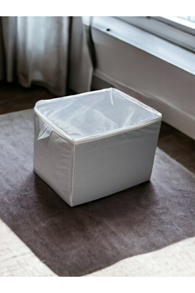 Badel Tekstil Hurç | Melanj, Astarlı, Tekli, Açık Gri, Küçük Boy (35X35X50CM)