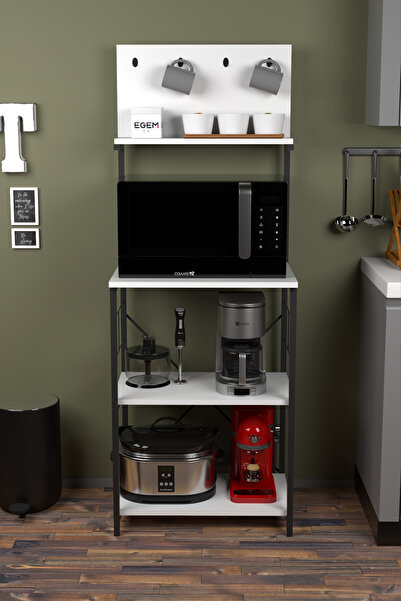 EGEMEV Çok Amaçlı Dolap Mutfak Bangosu AİRFRYER DOLABI Mikrodalga Fırın Mini Fırın Dolabı Mutfak
