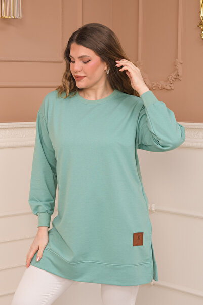 Birol Triko سترة نسائية باللون الأخضر المائي