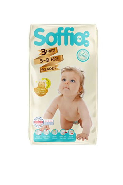 Soffio Bebek Bezi No:3 Midi / 50 Adet / 5-9 Kg