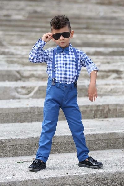Terry Boy's Oxford Shirt with Bow Tie 4-8 YEARS