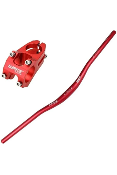 Wake AsroyaWake  Bisiklet Alümiyum Gidon+Boğaz 780mm 31,8mm Bisiklet Direksiy...