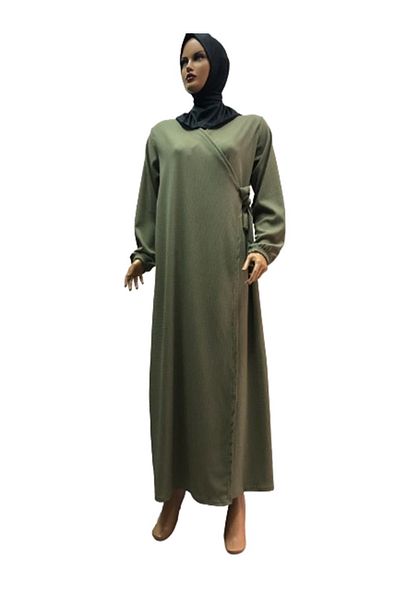 eflin Green Wrapped Hijab Clothing Prayer Dress