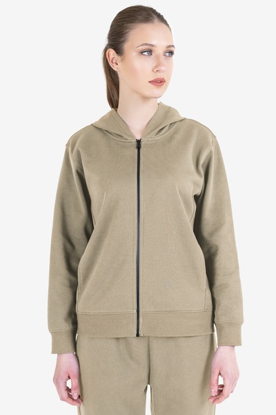 Lescon Kadın Fermuarlı Kapüşonlu Sweatshirt 23n-2219