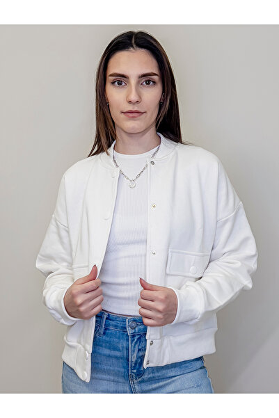 Eclatice Jachetă scurtă de colegiu cu trei fire cu închidere cu capse