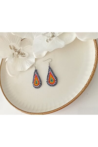 İPAR AKSESUAR SAND BEADS EMBROIDERY HANDMADE EARRING