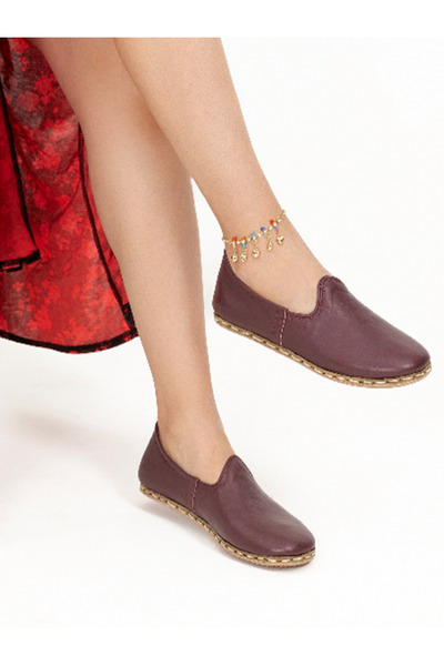 Ertay Deri Genuine Leather Sandals Specially Designed with Handwork: Traditio...