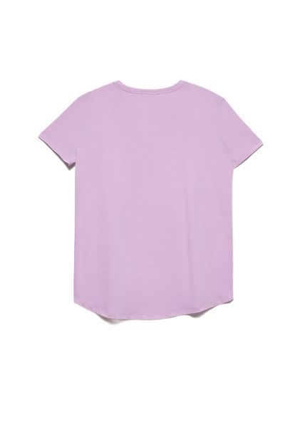 Dilvin 3471 Tricou de bază cu gât crew-liliac pal
