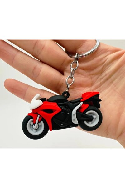 AYCANSTORE Breloc pentru motociclete din silicon (roșu)