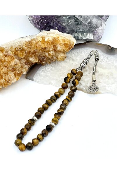 GÜMÜŞ VE TAŞ EVİ Mărgele de rugăciune ochi de tigru