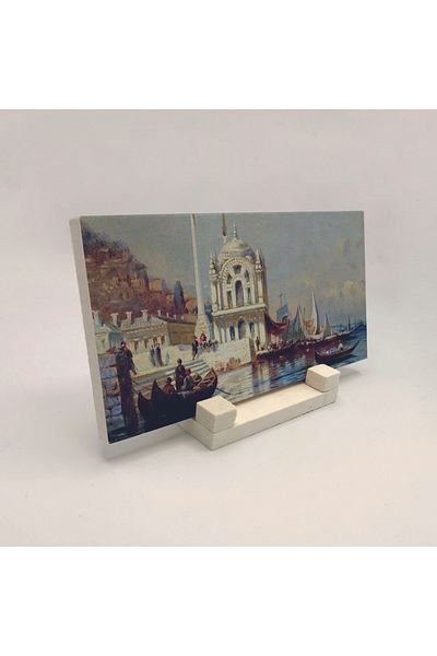Sadrazam Suport de birou din piatră naturală imprimat oficial Old Istanbul 10x20 Drt-10