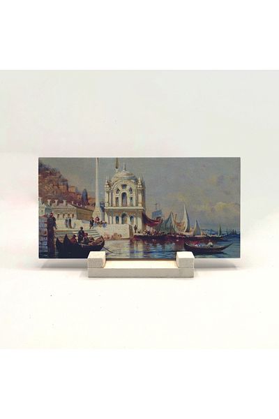 Sadrazam Suport de birou din piatră naturală imprimat oficial Old Istanbul 10x20 Drt-10