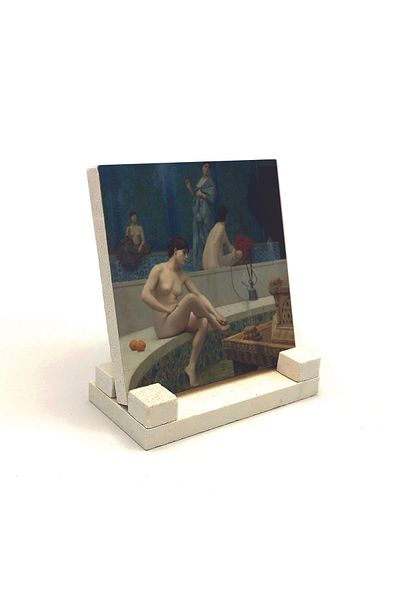 BAKSEPETE Hamam Picture Printed Natural Stone Desktop 10x10 Krt-143