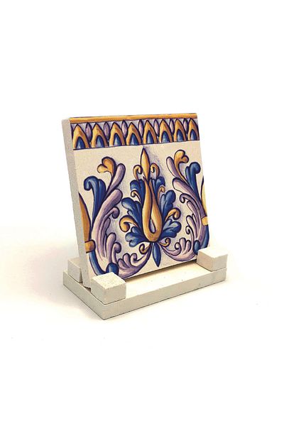 Sadrazam Suport de birou din piatră naturală imprimat cu model italian 10x10 Kd-84