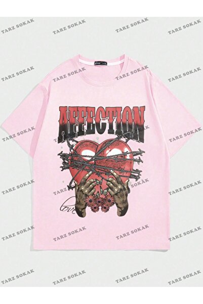 Tarzsokak Ανδρικό μπλουζάκι με γράμματα και γραφικά καρδιές KOD Trend Studio ...