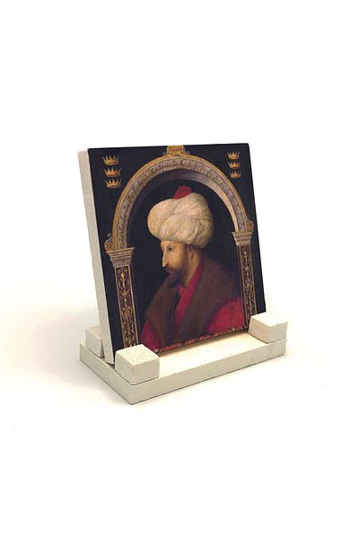 Sadrazam Fatih Sultan Mehmet Printed Natural Stone Desktop 10x10 Krt-88
