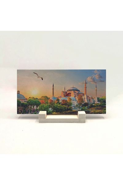 Sadrazam Suport de birou din piatră naturală imprimat Hagia Sofia 10x20 Drt-4