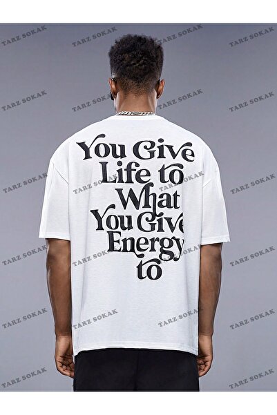 Tarzsokak ΚΩΔΙΚΟΣ Trend StreetEZ Oversize Slogan Γραφικό ανδρικό μπλουζάκι