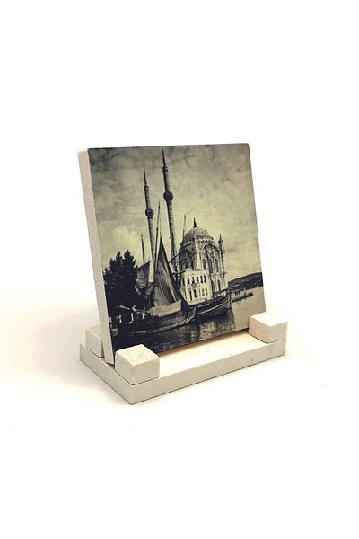 Sadrazam Снимка на джамията Ортакьой, 1920-те години, печат върху естествен камък, настолен компютър 10x10 Krt-37
