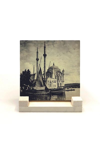 Sadrazam Снимка на джамията Ортакьой, 1920-те години, печат върху естествен камък, настолен компютър 10x10 Krt-37