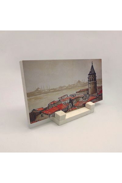 Sadrazam Плот с щампа от естествен камък „Кула Галата“ 10x20 Drt-2