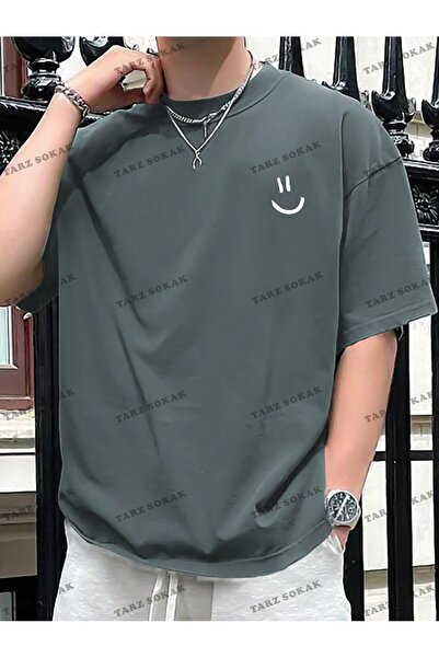 Tarzsokak CODE Trend Homme Tricou cu umăr căzut cu imprimeu expresie pentru b...