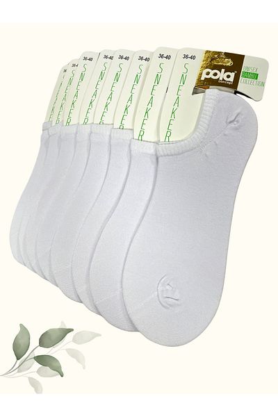 socksbox 8 ζευγάρια λευκές αόρατες κάλτσες από μπαμπού χωρίς ραφές/Κορυφαία ποιότητα/36-40