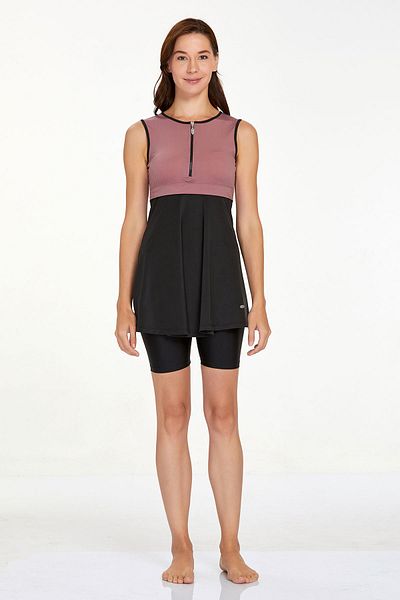 Adasea Arlet Women's Swimsuit - Semi Covered and Zipper Detailed
