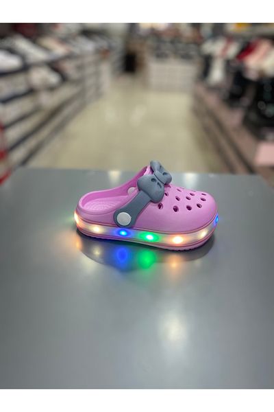 Akınal Bella Girl's Bow Lighted Slippers