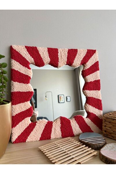 rellhome Tufting Rug Gökkuşağı Desenli El Yapımı Özel Tasarım Çok Amaçlı Maky...