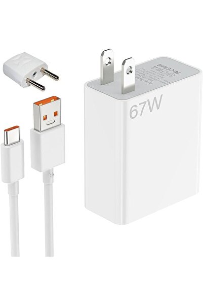 hk Markalara  Uyumlu  Xiaomi Huawei Oppo Poco   67W Avrupa Hızlı Şarj Adaptör...