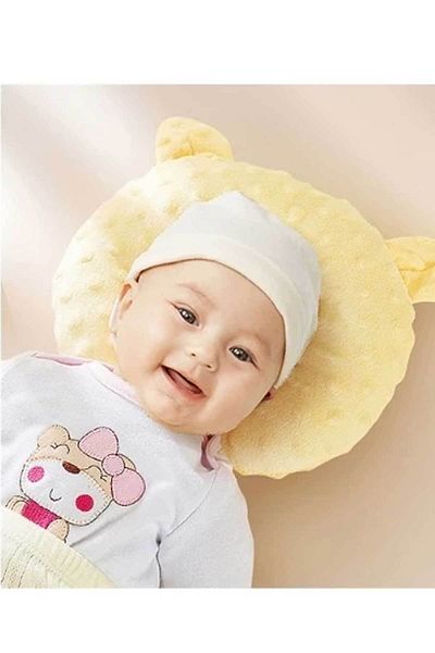 RevuBaby Comfortable Cotton Flat Head Pillow - Breastfeeding Baby Pillow with Sleep Support