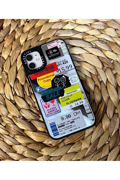 HYPERSOFT حافظة متوافقة مع هاتف آيفون 11 (6.1 بوصة) حافظة مرآة من Casefity غطاء ممتاز بنمط باركود أخضر