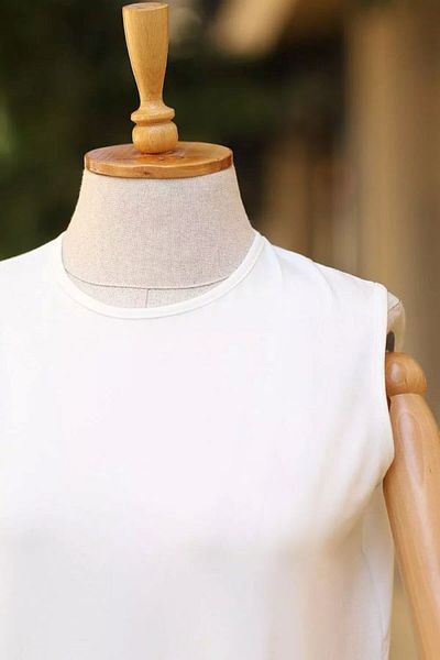 PERLA GİYİM Pleated Sleeveless Tunic - Skirt and Combed Cotton Underwear