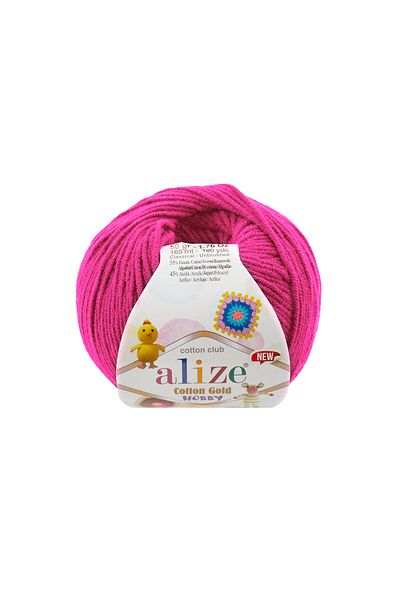 Alize Cotton Gold Hobby Νέο Πλεκτό Χειρός Amigurumi And Punch Yarn 149 Fuchsia