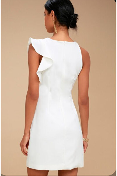 azabutik BEYAZ ELBİSE Mezuniyet Elbisesi