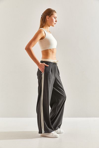 Bianco Lucci Gestreifte Lycra-Hose für Damen60171005