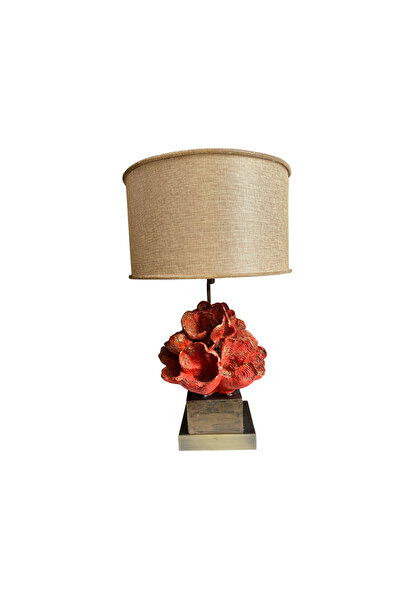 İz Design İstanbul Stylish Red Mercan Abajur