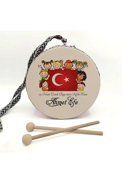 Sadrazam Flaged_Child, Green, Genuine Leather Children's Drum
