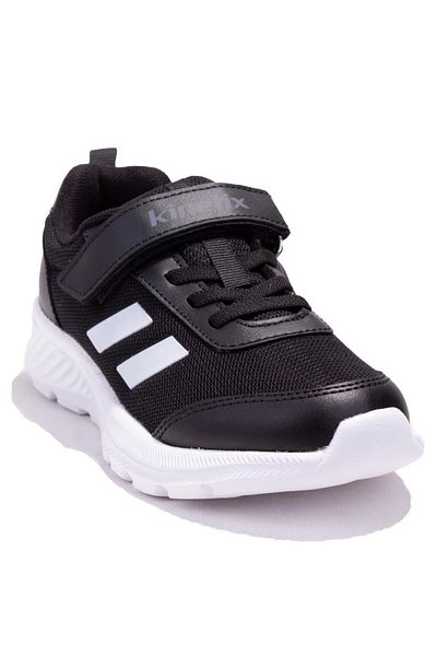 Kinetix Korper II Black White Orthopedic Daily Boy's Sports Shoes