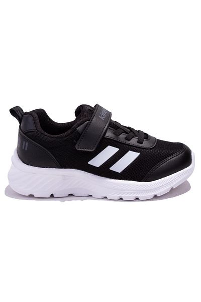 Kinetix Korper II Black White Orthopedic Daily Boy's Sports Shoes