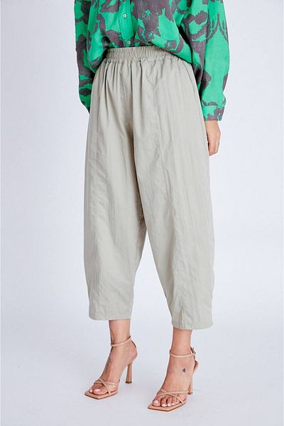 Suzi butik WOMEN'S ELASTIC WAIST PARACHUTE STONE COLOR SHALVAR PANT